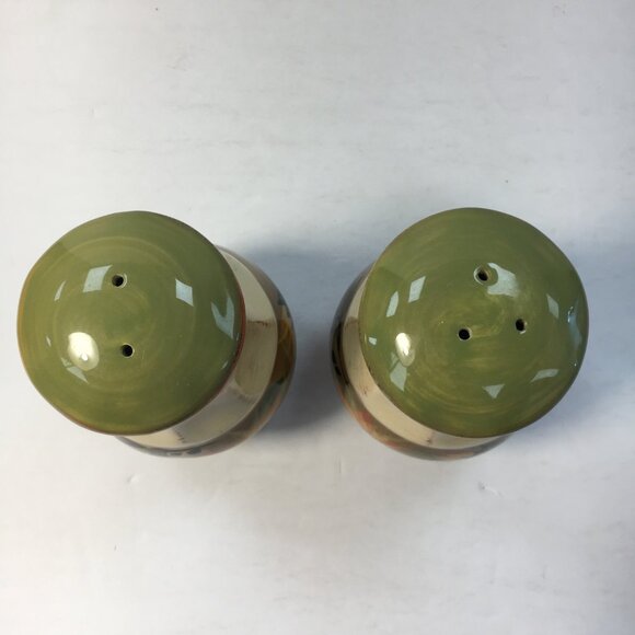 Certified International Scalloped Sunflower Ceramic Salt & Pepper Shakers Set - Picture 3 of 5